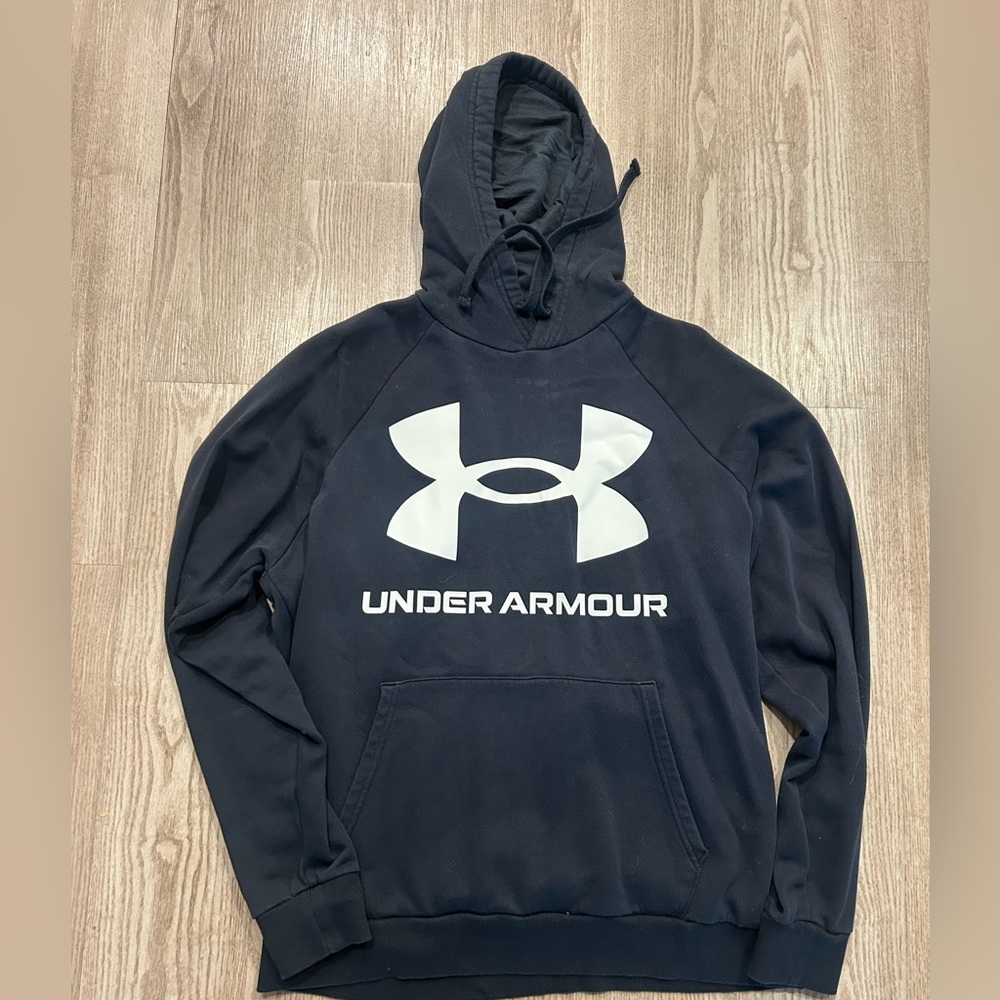 Under Armour Mens Hoodie Black Large Sweatshirt Pullover